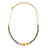 Men's Success and Grounding Necklace with Smoky Quartz, Citrine & Gold Chain